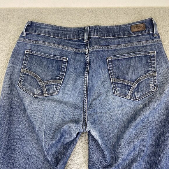 Lee Riders Jeans Women's 14 L (Fits 35x33) Blue Boot Cut‎ No Gap Waist Mid Rise - Picture 12 of 14